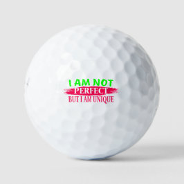 Ich bin nicht perfekt, aber ich bin einzigartig golfball