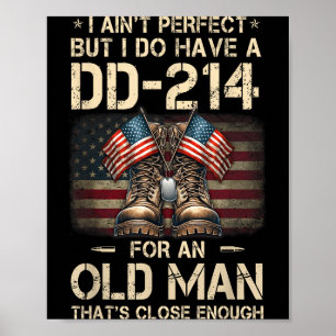 Ich bin nicht perfekt, aber ich habe einen Dd-214 Poster