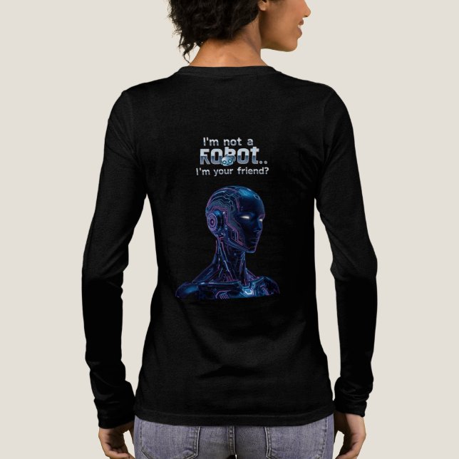 Ich bin nicht RAOBOT Ich bin dein Freund Tri-Blend Shirt (Rückseite)