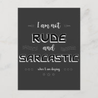 Ich bin nicht rude und sarkastische Funny Quotes P