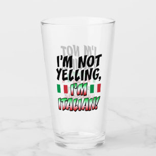 Ich bin nicht schreiend ich bin italienisches glas
