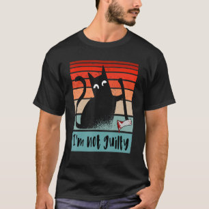Ich bin nicht schuldig Unschuldige Katze mit bluti T-Shirt