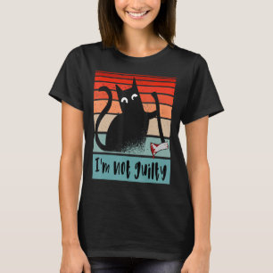 Ich bin nicht schuldig Unschuldige Katze mit bluti T-Shirt