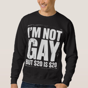 Ich bin nicht schwul, aber 20 $ sind 20 $ lustig L Sweatshirt