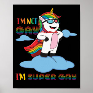 Ich bin nicht schwul, ich bin Super Gay Pride LGBT Poster