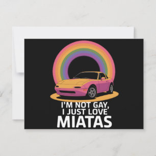Ich bin nicht schwul, ich liebe einfach Miatas LGB Postkarte