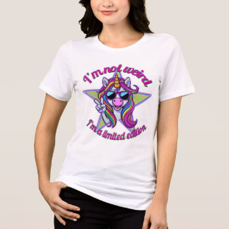 Ich bin nicht seltsam, ich bin ein limitiertes Uni Tri-Blend Shirt