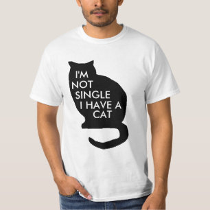 Ich bin nicht Single, den ich ein Katzen-lustiges T-Shirt