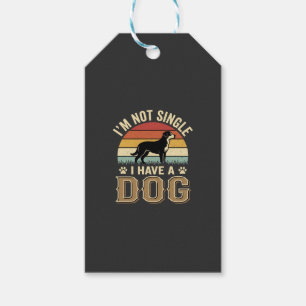Ich bin nicht Single Hunde Liebhaber Vintage Geschenkanhänger