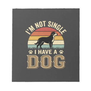 Ich bin nicht Single Hunde Liebhaber Vintage Notizblock