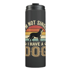 Ich bin nicht Single Hunde Liebhaber Vintage Thermosbecher