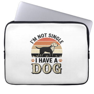 Ich bin nicht Single, ich habe einen Hund Vintage- Laptopschutzhülle