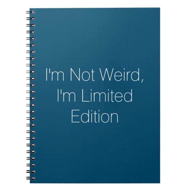 Ich bin nicht sonderlich, ich bin Limited Edition  Notizblock (Vorderseite)