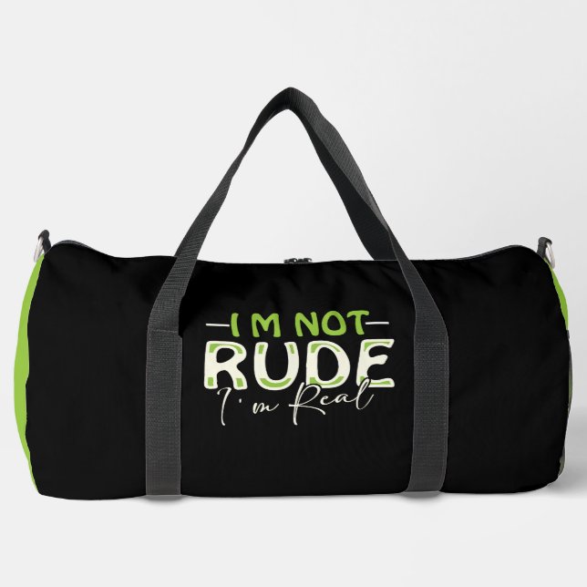 Ich bin nicht unhöflich ich bin echt duffle bag (Vorderseite)