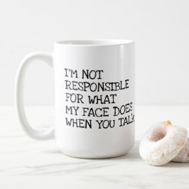 Ich bin nicht verantwortliche lustige offensive kaffeetasse