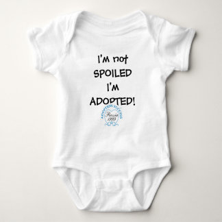 Ich bin nicht verdorben ich werde adoptiert! baby strampler