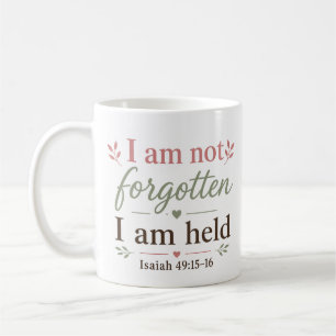 Ich bin nicht vergessen, ich werde gehalten Christ Kaffeetasse