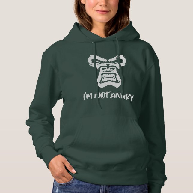 Ich bin nicht wütend, der Affe Hoodie (Vorderseite)