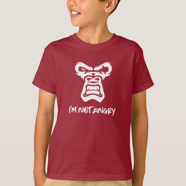 Ich bin nicht wütend, der Affe T-Shirt (Vorderseite)