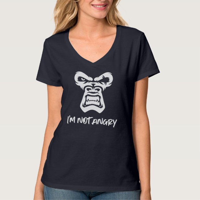 Ich bin nicht wütend, der Affe T-Shirt (Vorderseite)