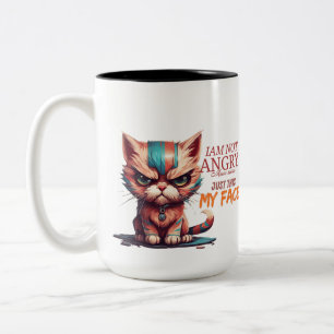 Ich bin nicht wütend, es ist nur mein Gesicht" Süß Zweifarbige Tasse