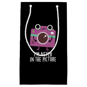 Ich bin nie in der Fotokamera pun Dark BG Kleine Geschenktüte
