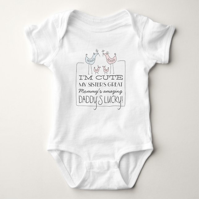 Ich bin Niedlich, Daddy's Lucky Funny Baby T - Shi Baby Strampler (Vorderseite)