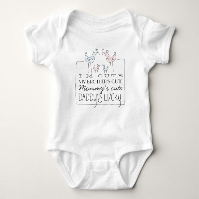 Ich bin Niedlich, Daddy's Lucky Funny Baby T - Shi Baby Strampler (Vorderseite)