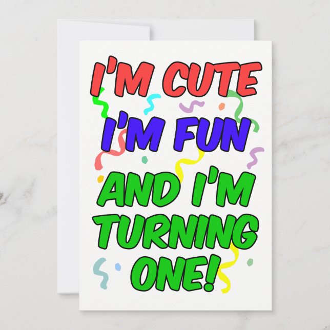 Ich bin Niedlich, dass ich Spaß habe, eine Einladu Einladung (Vorderseite)