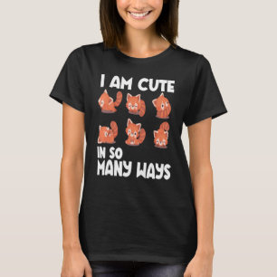 Ich bin Niedlich in so vielen Arten Red Panda Red T-Shirt