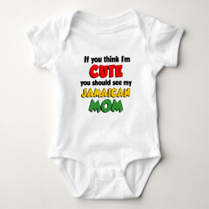 Ich bin Niedlich jamaikanische Mama Baby Strampler