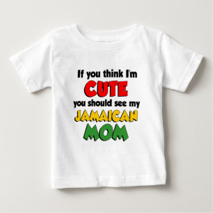 Ich bin Niedlich jamaikanische Mama Baby T-shirt