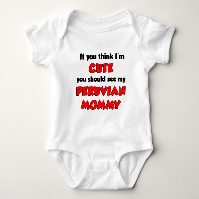 Ich bin Niedlich peruanische Mama Baby Strampler (Vorderseite)