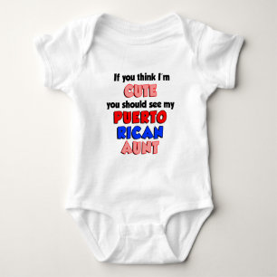Ich bin Niedlich Puerto-Rico-Tante Baby Strampler
