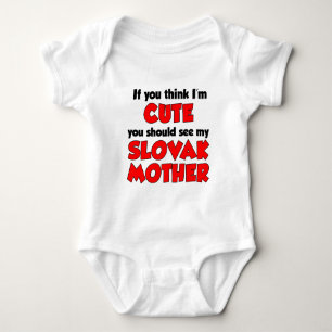 Ich bin Niedlich slowakische Mutter Baby Strampler