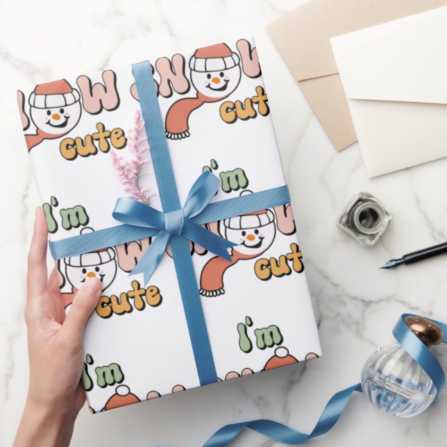 Ich bin Niedlich Snow Man Geschenkpapier (Schenken)