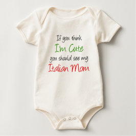 Ich bin Niedliche italienische Mama Baby Strampler