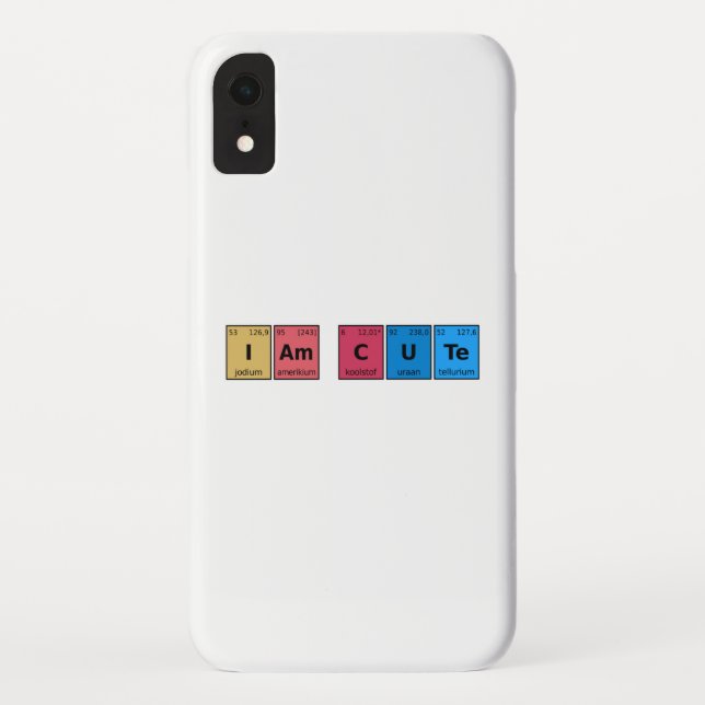 Ich bin Niedliche Periodic-Tabelle Case-Mate iPhone Hülle (Rückseite)