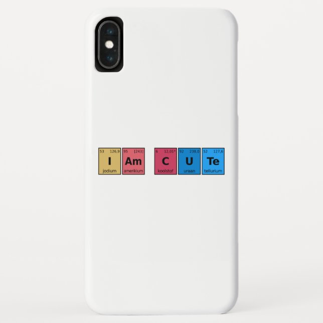Ich bin Niedliche Periodic-Tabelle Case-Mate iPhone Hülle (Rückseite)