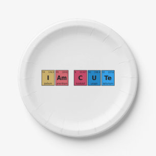 Ich bin Niedliche Periodic-Tabelle Pappteller