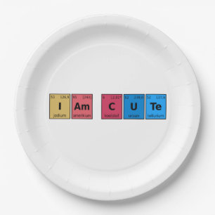 Ich bin Niedliche Periodic-Tabelle Pappteller
