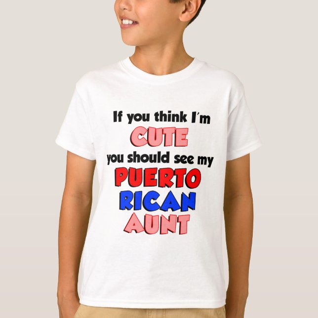 Ich bin Niedliche Puerto-Rico-Tante T-Shirt (Vorderseite)