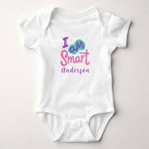 Ich bin Niedlicher Smart Personalisiert Name Baby Strampler