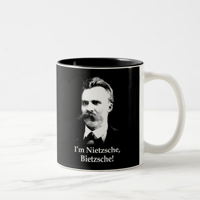 Ich bin Nietzsche, Bietzsche! Zweifarbige Tasse (Rechts)