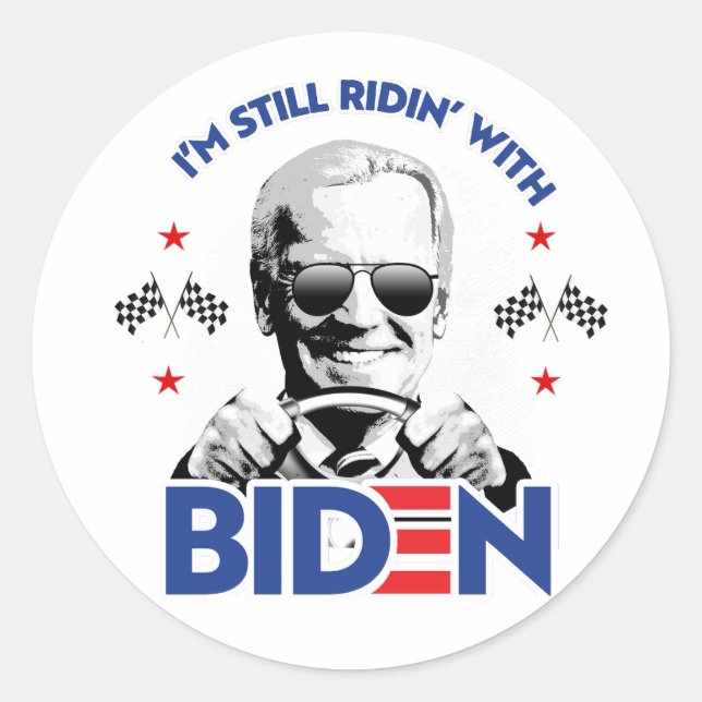 Ich bin noch immer mit Biden gereist Runder Aufkleber (Vorderseite)