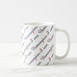 Ich bin Norwegisches Country Pride Typografy Patte Tasse