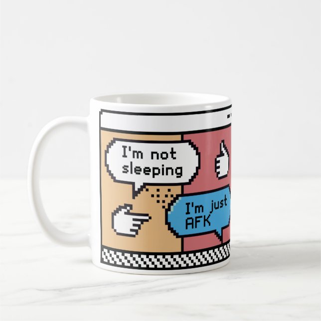 Ich bin nur AFK | Funny Gamer Pixel Art Kaffeetasse (Links)