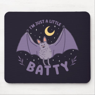 Ich bin nur ein bisschen Batty Funny Halloween Bat Mousepad