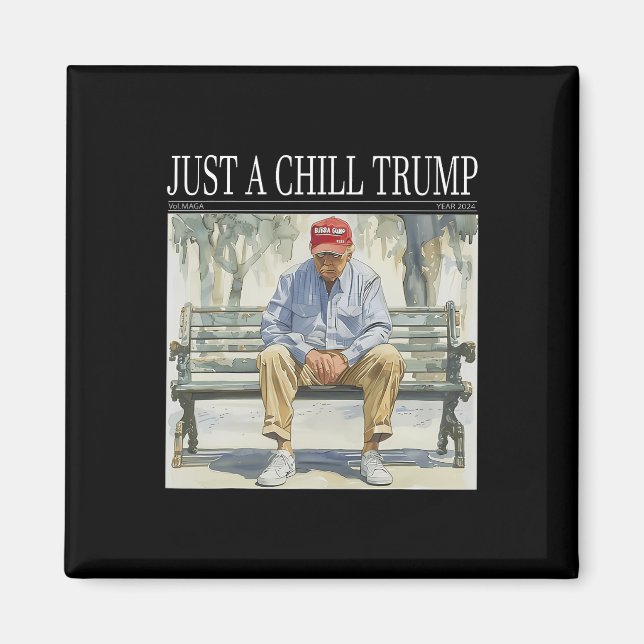 Ich bin nur ein Chill Trump Funny Chill Typ Meme Magnet (Vorne)