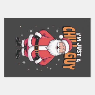 Ich bin nur ein cooler Typ Meme Weihnachten Lustig Geschenkpapier Set